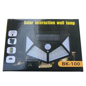 Solar Interaction Wall Lamp / 100 LED Solar Lamp BK-100 (SET OF 2) NIB